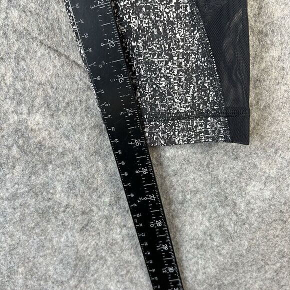 Lululemon Leggings Women’s 10 Run Inspire Tight II Mesh Black White Mesh Running - Picture 3 of 11